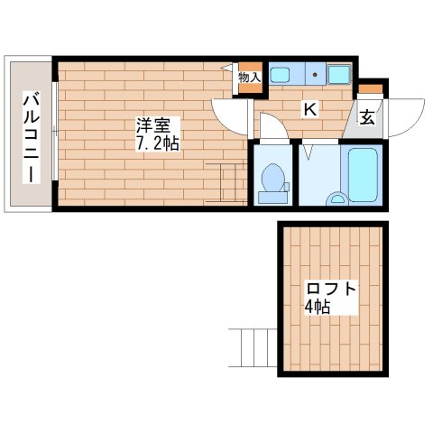 東大阪市渋川町のマンションの間取り