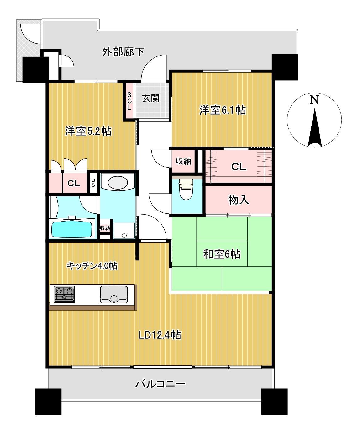 サーパス坂出駅前壱番館７０２号室の間取り