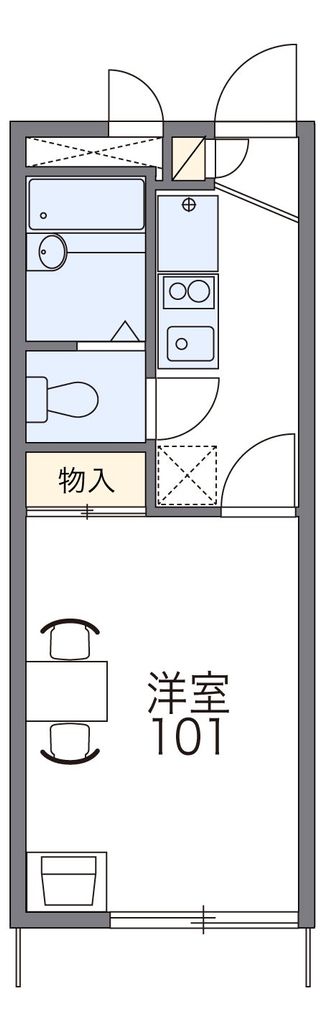 レオパレスアムール上中里の間取り