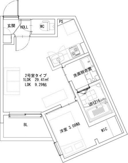 【吹田市千里山月が丘のアパートの間取り】