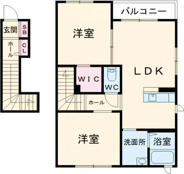 シャーメゾン愛宕　Ｃ棟の間取り