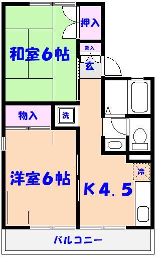 セジュール中国分の間取り