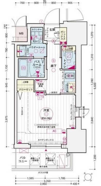 エステムコート神戸元町ヒルズの間取り