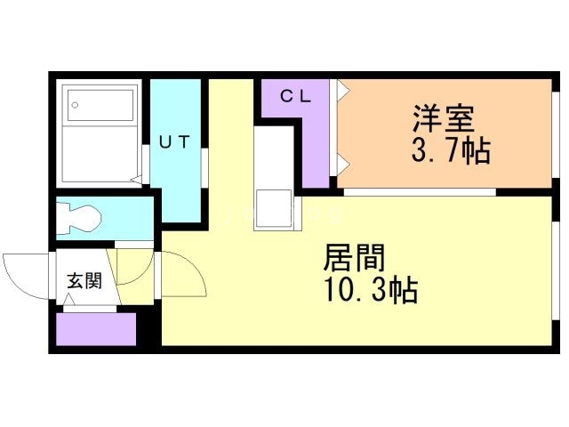 札幌市手稲区前田二条のマンションの間取り