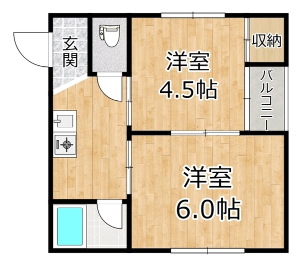 ピア西淀川Ｃ棟の間取り