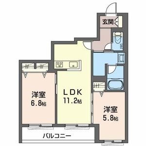 【明石市天文町のアパートの間取り】