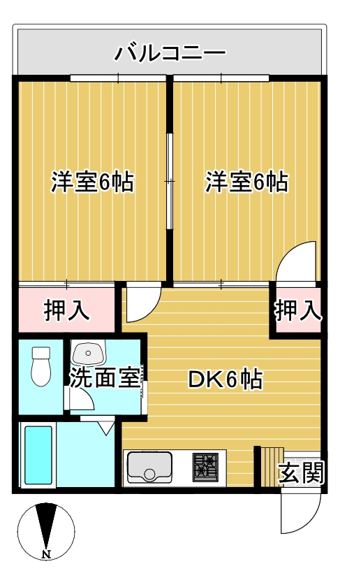 リバーサイド押入の間取り