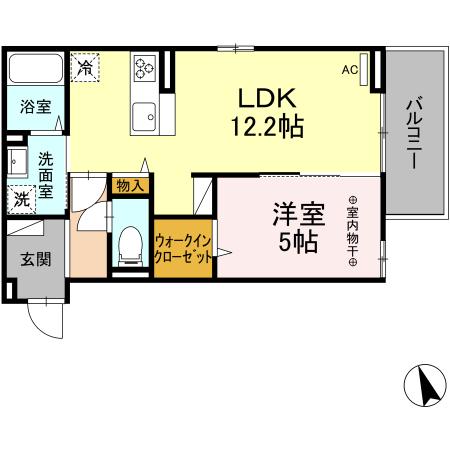 Ｄ ＲＯＯＭ清水新居IIの間取り