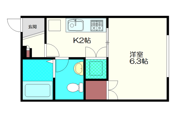 札幌市厚別区厚別中央一条のマンションの間取り