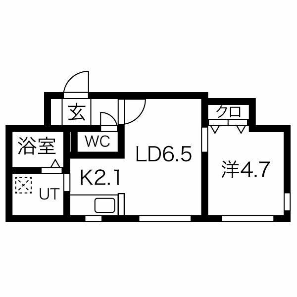 札幌市北区北十五条西のマンションの間取り