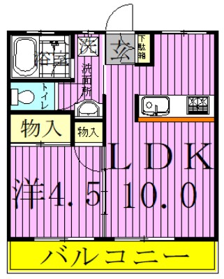 シーナハイツ３号棟の間取り