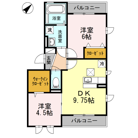 アクアサイド　Ａの間取り