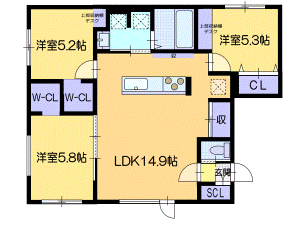 仮）ノルフィーノ美園IIの間取り