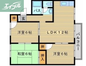 サンパレス小山　A棟の間取り