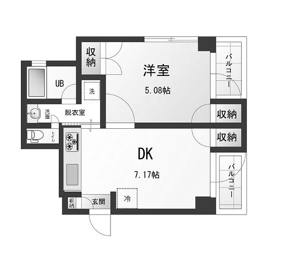 世田谷区北沢のマンションの間取り