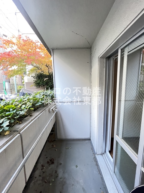 バルコニー　お天気のいい日は洗濯物も気持ちよく干せますね！