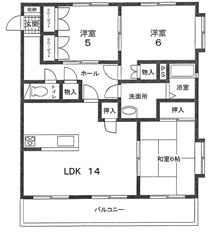 静岡市葵区安東のマンションの間取り