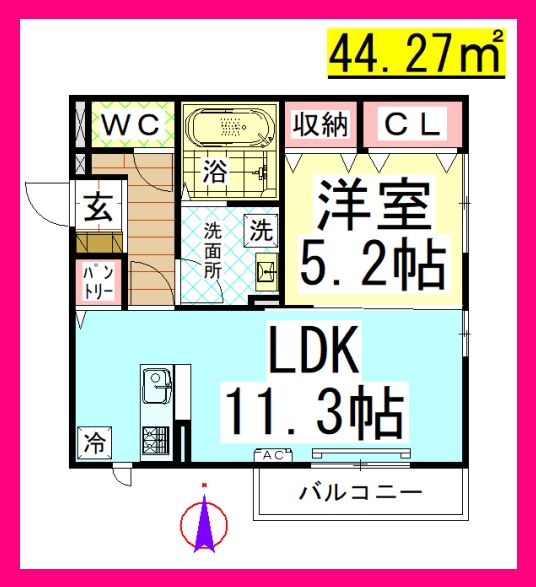 DL　サークルモコ湘南台　[D-ROOM]の間取り