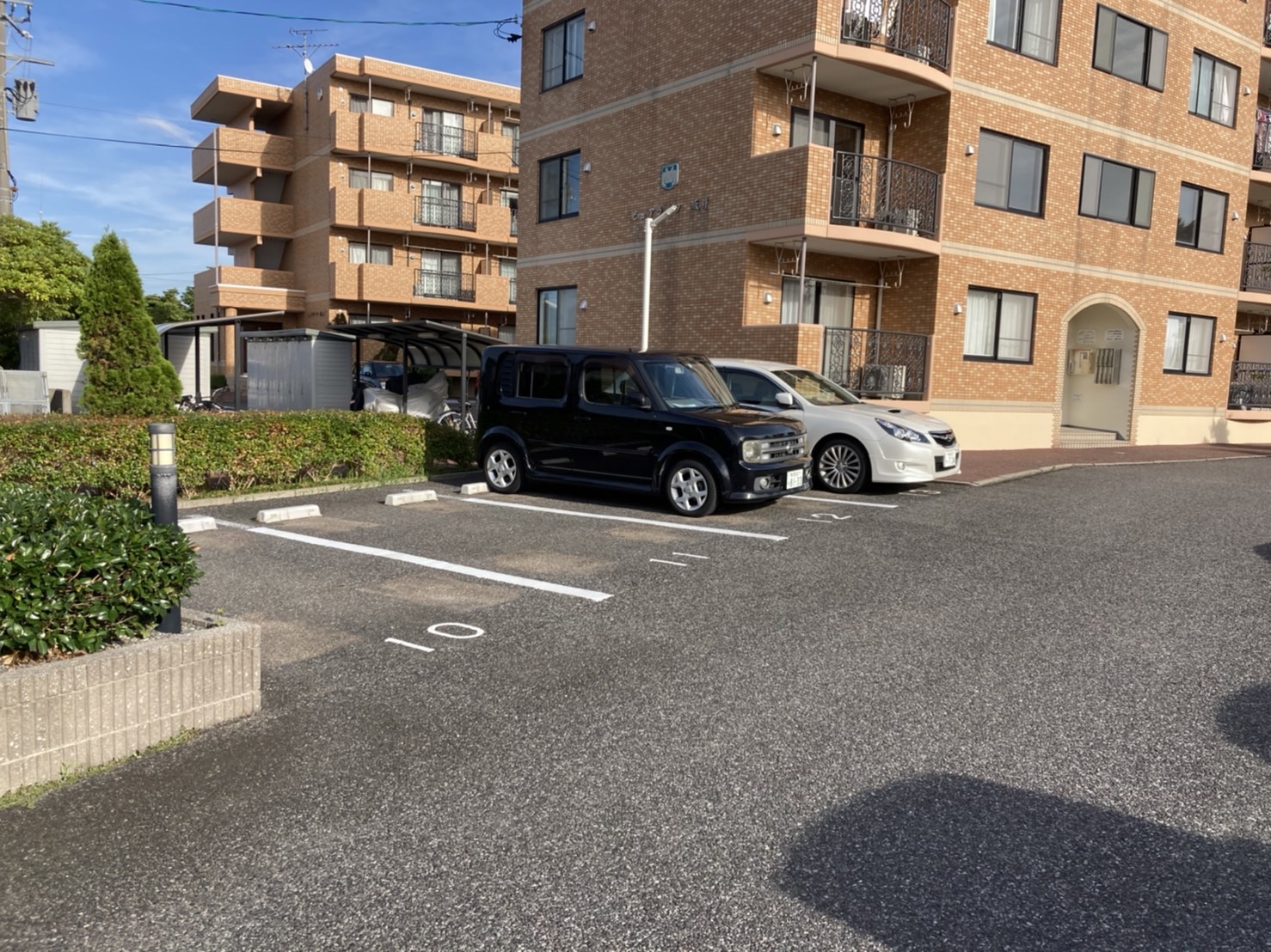 【新潟市西区坂井のマンションの駐車場】