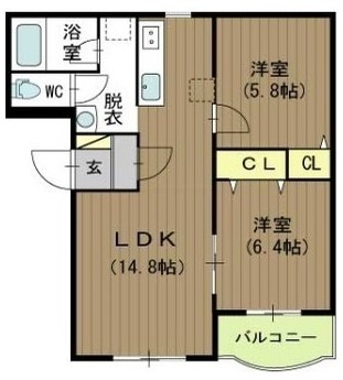 新潟市西区坂井のマンションの間取り