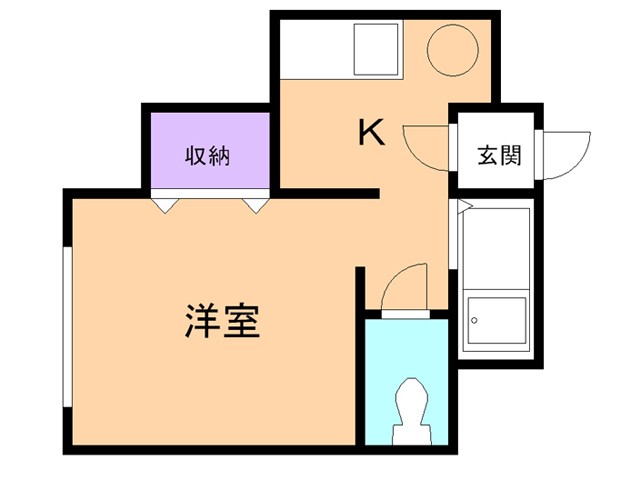 函館市新川町のアパートの間取り