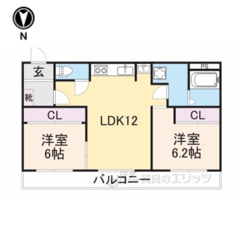 大和郡山市柳のマンションの間取り