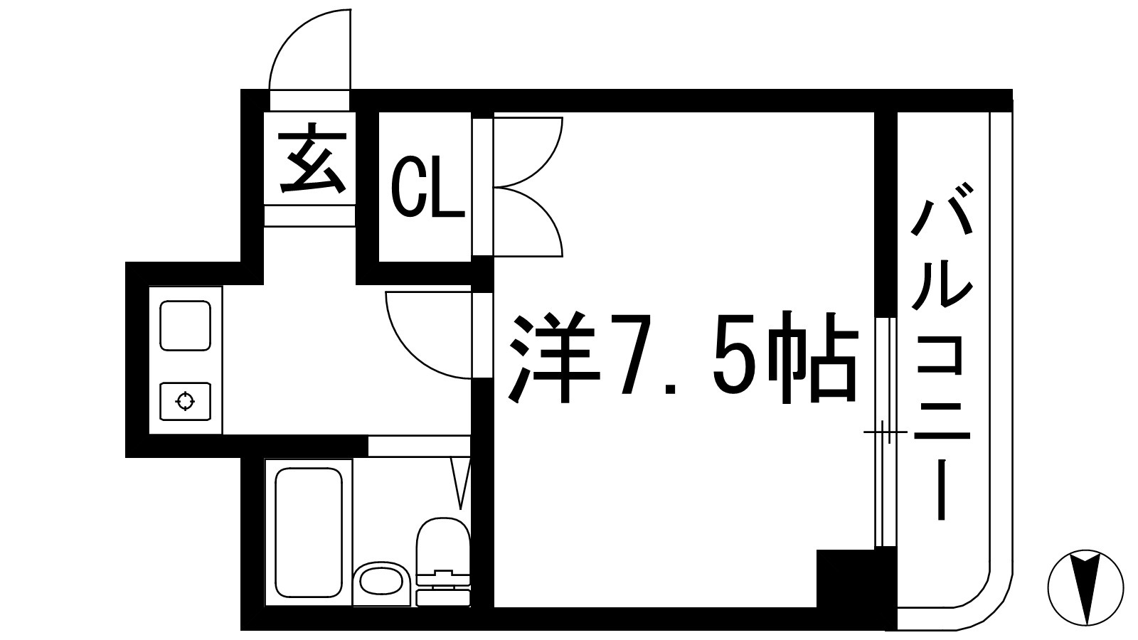 川西市出在家町のマンションの間取り