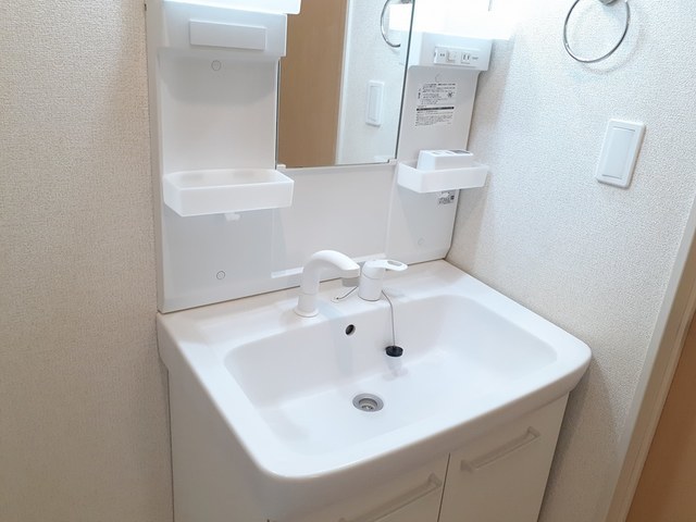 【筑西市新治のアパートの洗面設備】