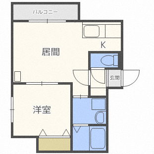 札幌市西区琴似三条のマンションの間取り