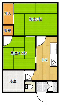 綾瀬市寺尾西のアパートの間取り