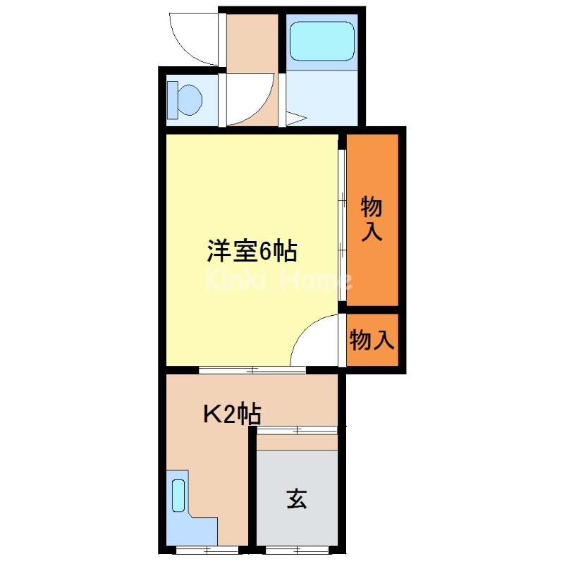 和歌山市直川のアパートの間取り