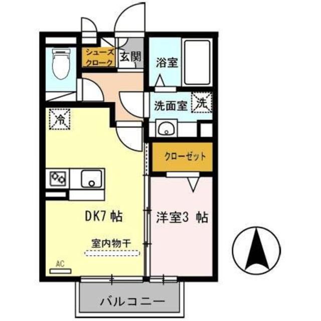 和歌山市西高松のアパートの間取り