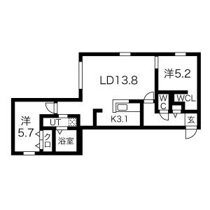 仮)SENNA八軒5東4MSの間取り