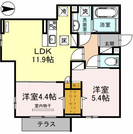 （仮）D-ROOM新倉1丁目の間取り