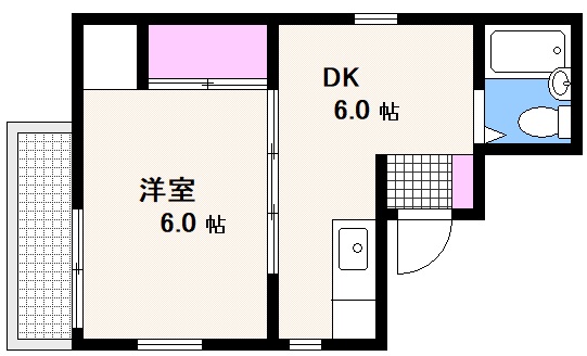 広島市西区己斐西町のマンションの間取り