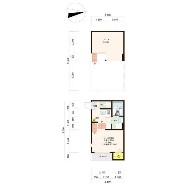 名古屋市瑞穂区神前町のアパートの間取り