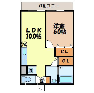 女神山口ビル（戸町4丁目）の間取り