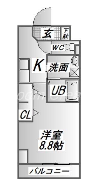 徳島市西新町のマンションの間取り