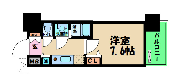 プレサンス松屋町駅前デュオの間取り