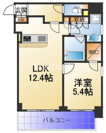 大阪市北区天満橋のマンションの間取り