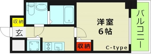 大阪市都島区網島町のマンションの間取り