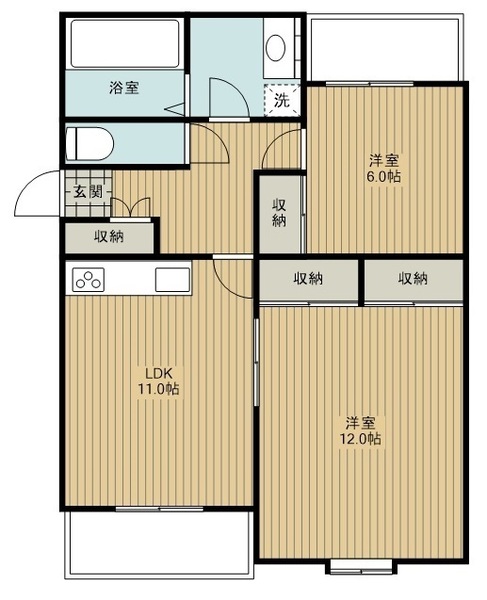 ロイヤルヒルズＡ棟の間取り