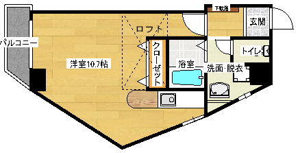 広島市南区金屋町のマンションの間取り