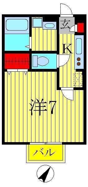 柏市中央のアパートの間取り