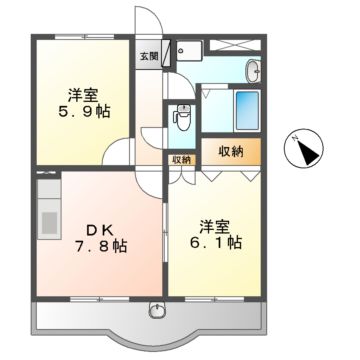 サンリバーハイツIIの間取り