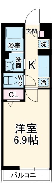 藤沢市鵠沼花沢町のアパートの間取り