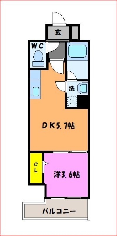 高松市南新町のマンションの間取り