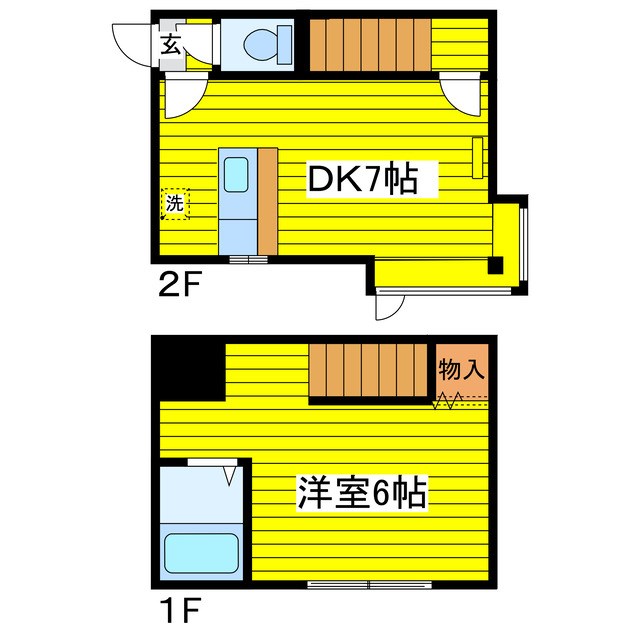 札幌市東区北十三条東のアパートの間取り