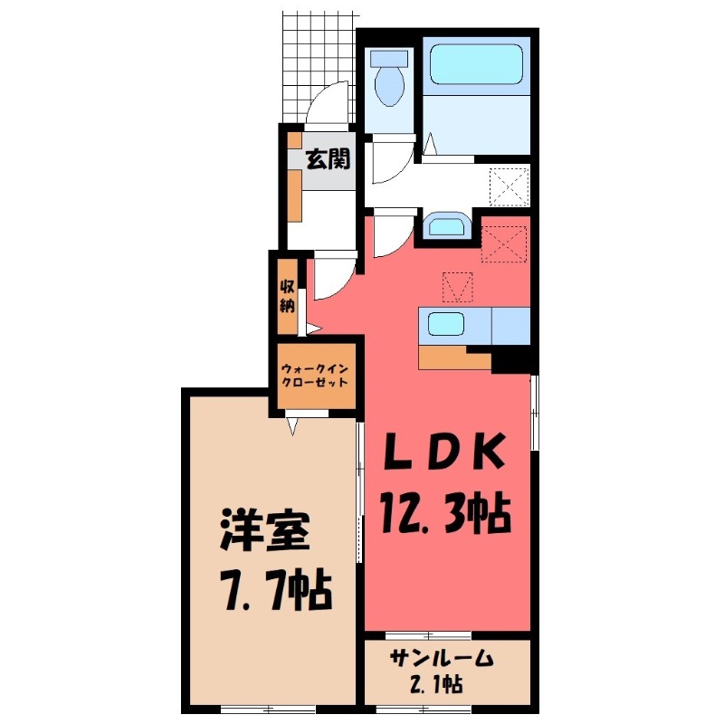 ロイヤル 信濃 Aの間取り