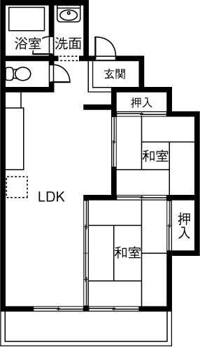 リノベーションマンション　ハイツ松下の間取り